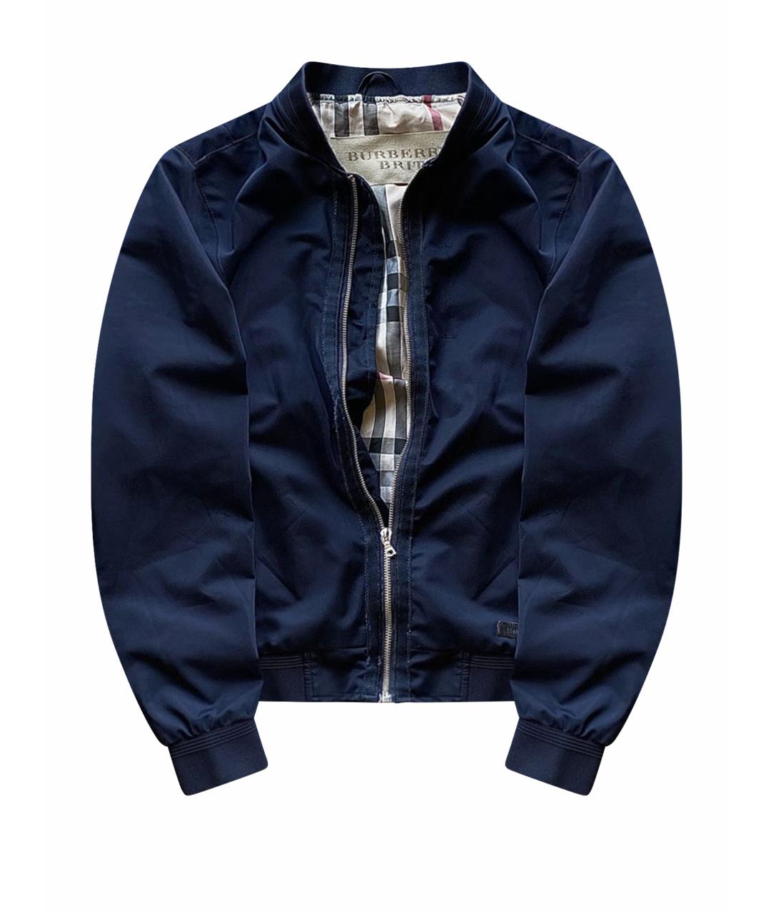 BURBERRY Темно-синяя нейлоновая куртка, фото 1