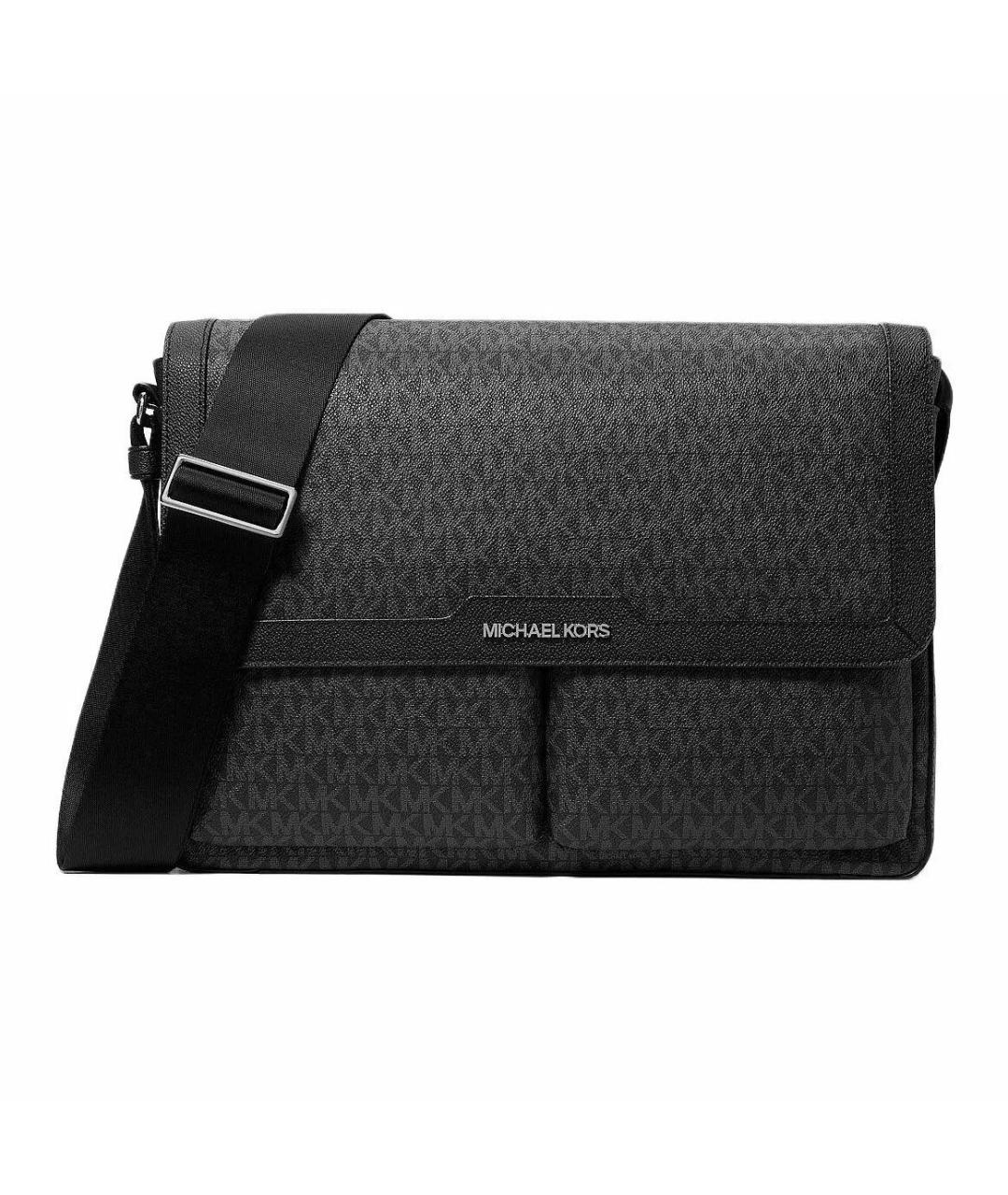 MICHAEL KORS Черный портфель из канвы, фото 9