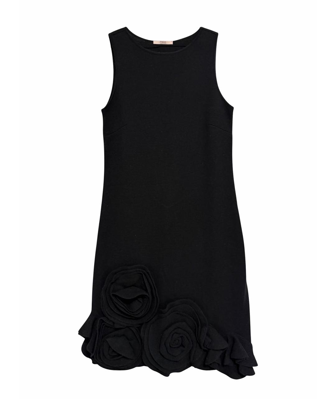 RED VALENTINO Черное шерстяное повседневное платье, фото 1