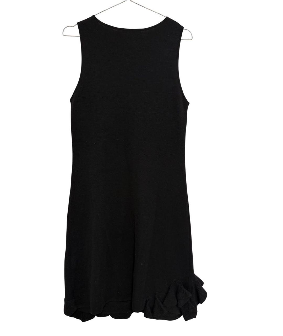 RED VALENTINO Черное шерстяное повседневное платье, фото 2