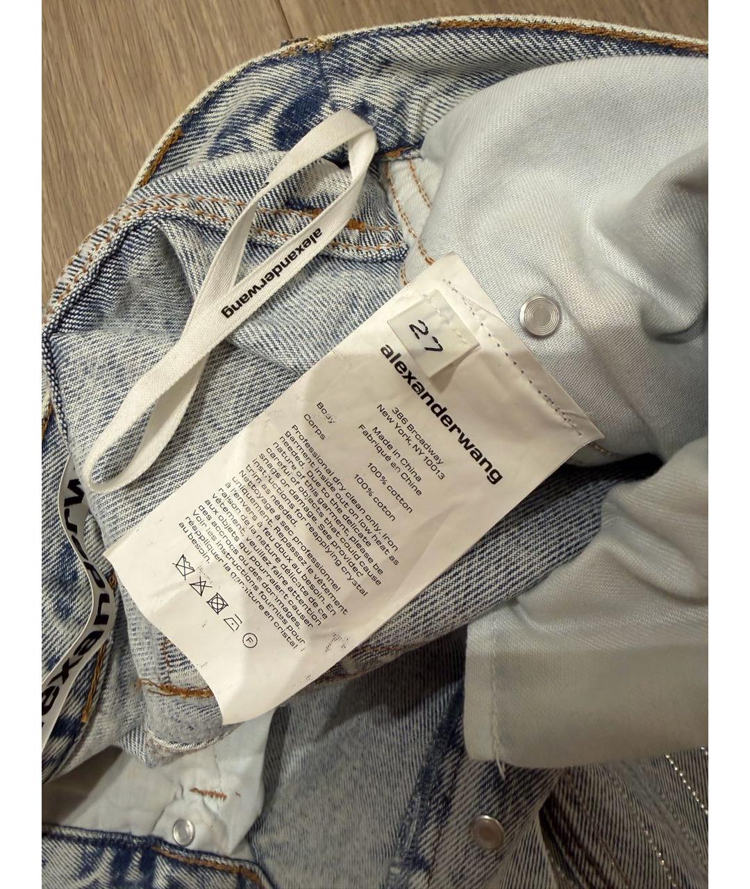 ALEXANDER WANG Голубые прямые джинсы, фото 4