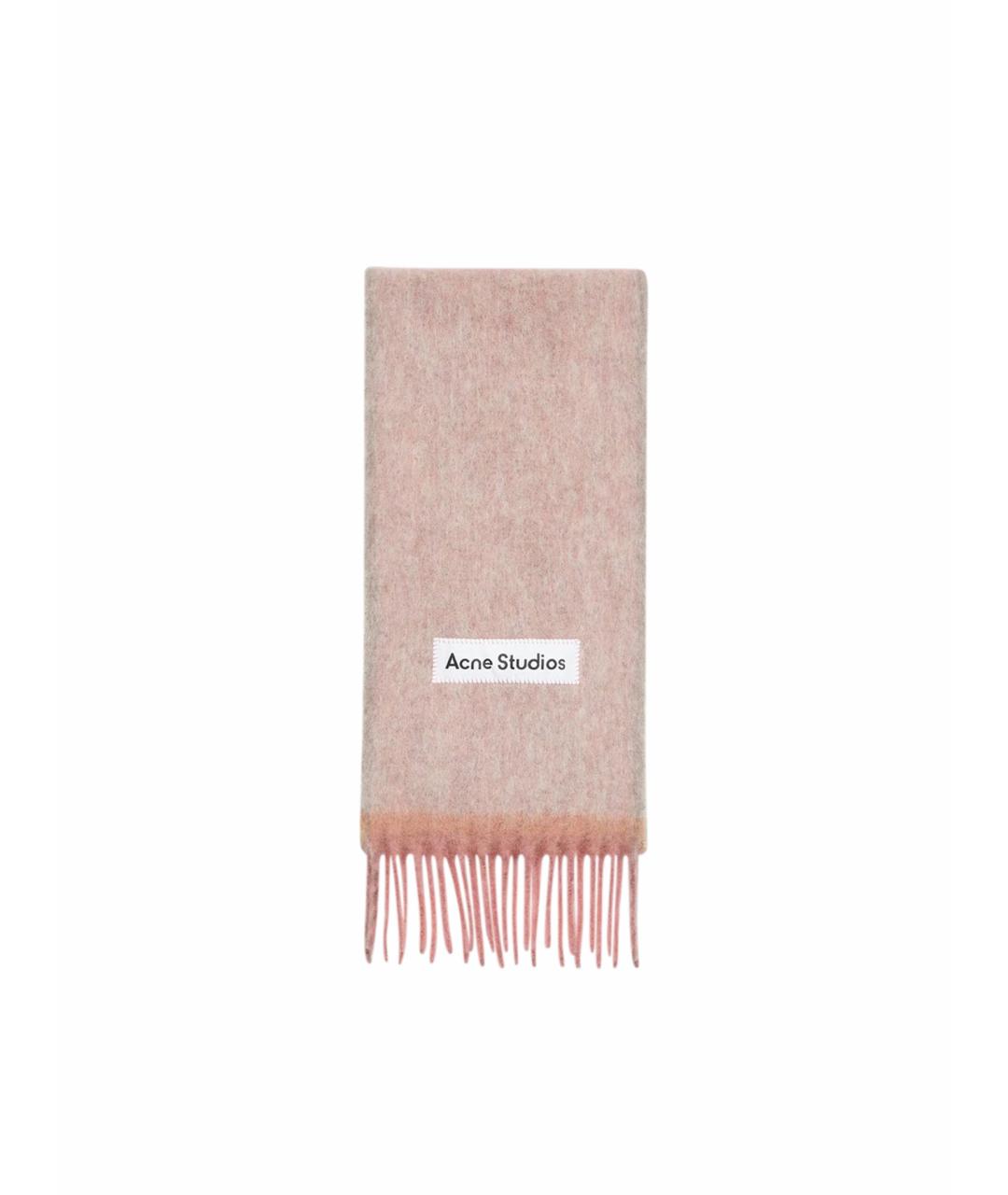 ACNE STUDIOS Розовый шерстяной шарф, фото 1