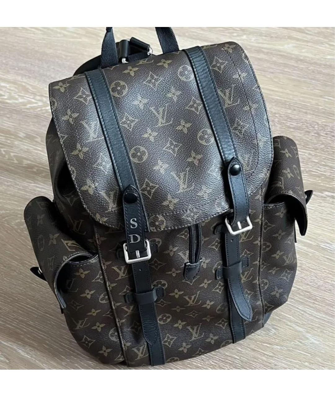 LOUIS VUITTON Коричневый кожаный рюкзак, фото 2