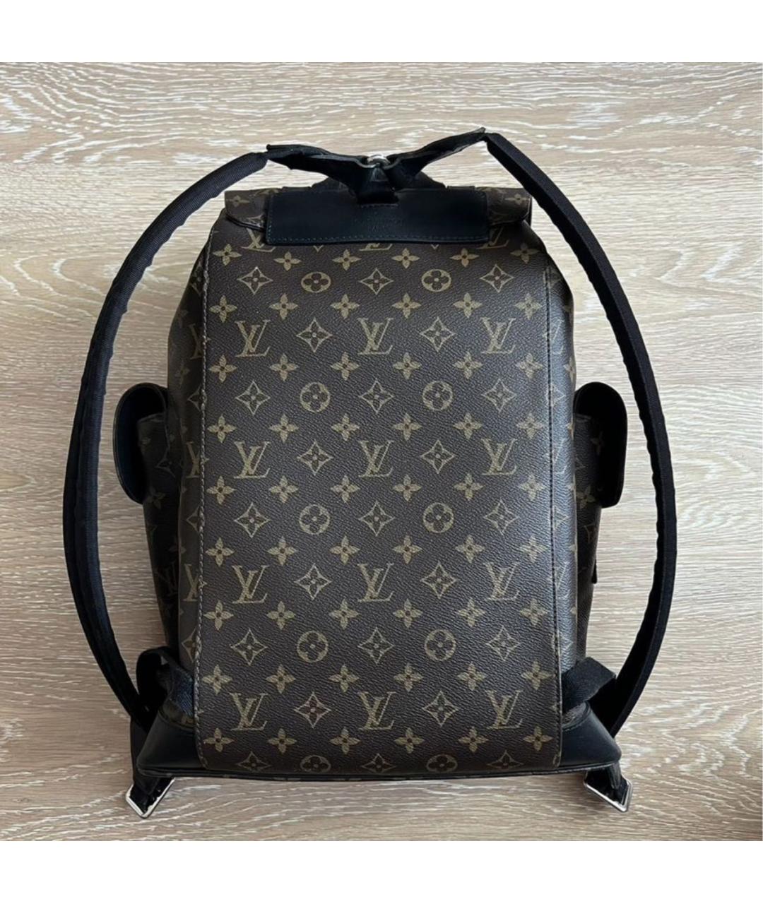 LOUIS VUITTON Коричневый кожаный рюкзак, фото 3