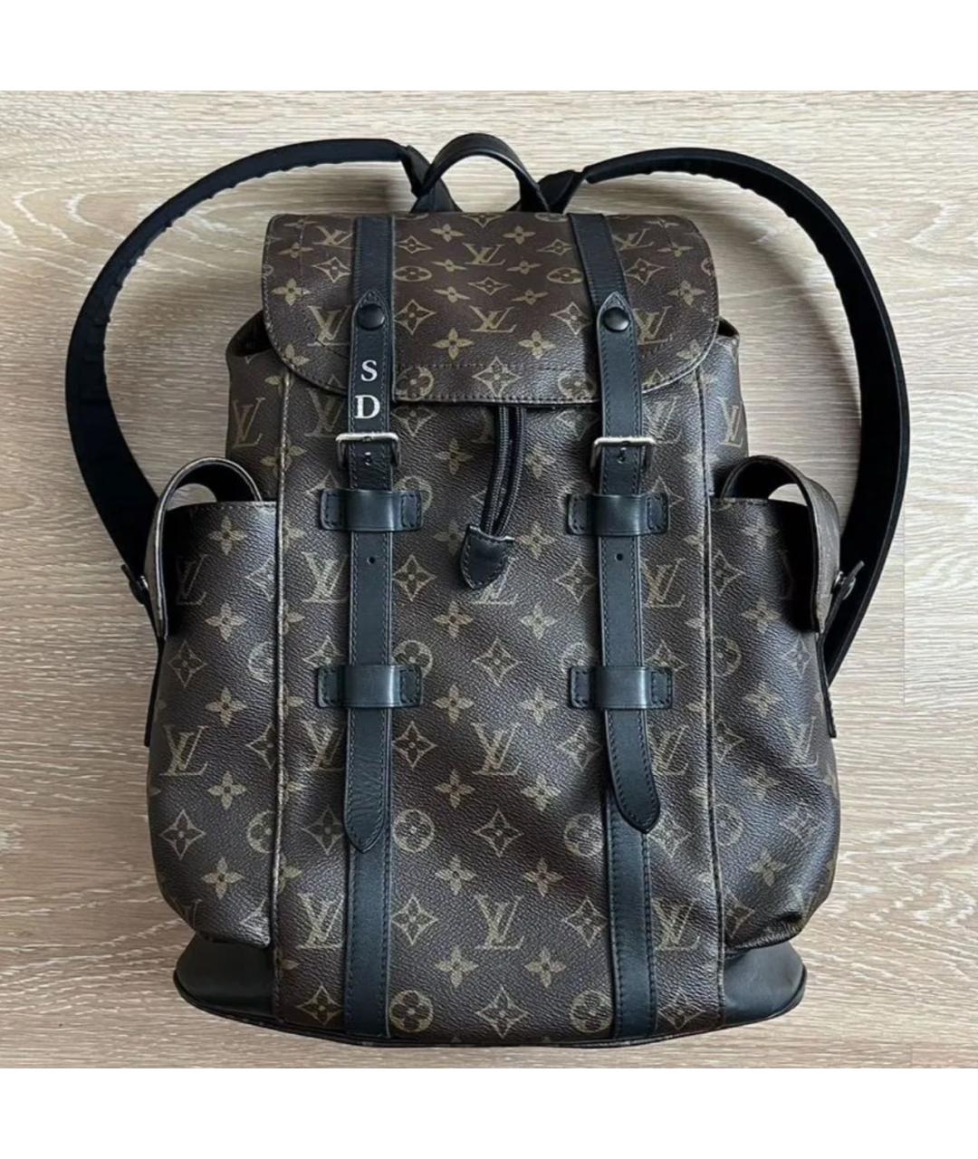 LOUIS VUITTON Коричневый кожаный рюкзак, фото 7