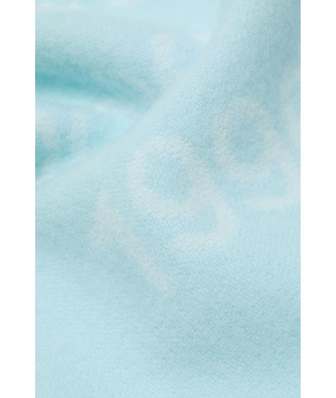 ACNE STUDIOS Голубой шерстяной шарф, фото 4