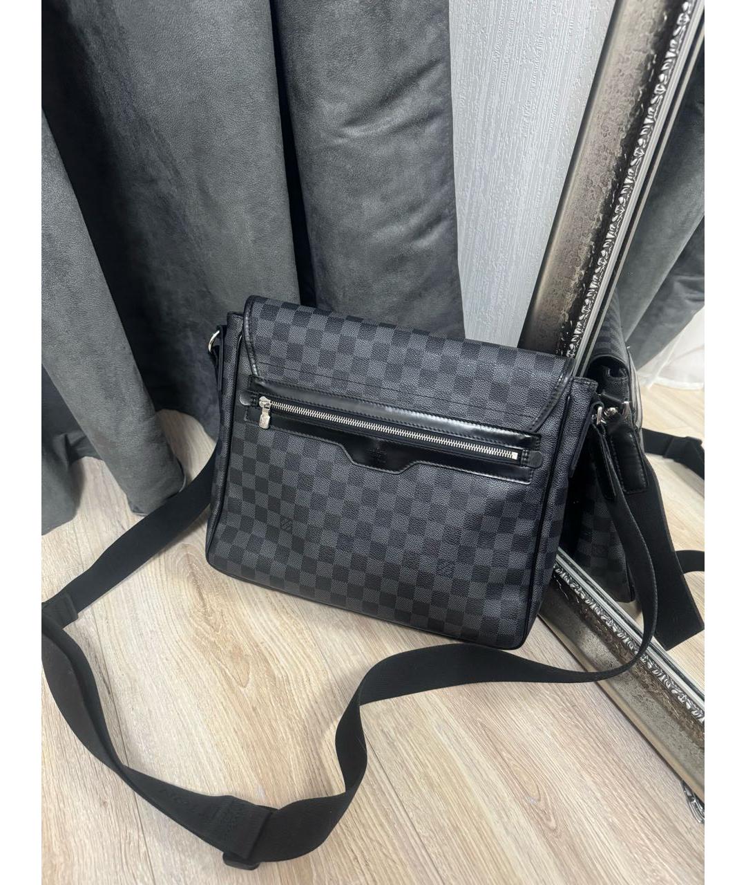 LOUIS VUITTON Серая сумка на плечо из канвы, фото 2