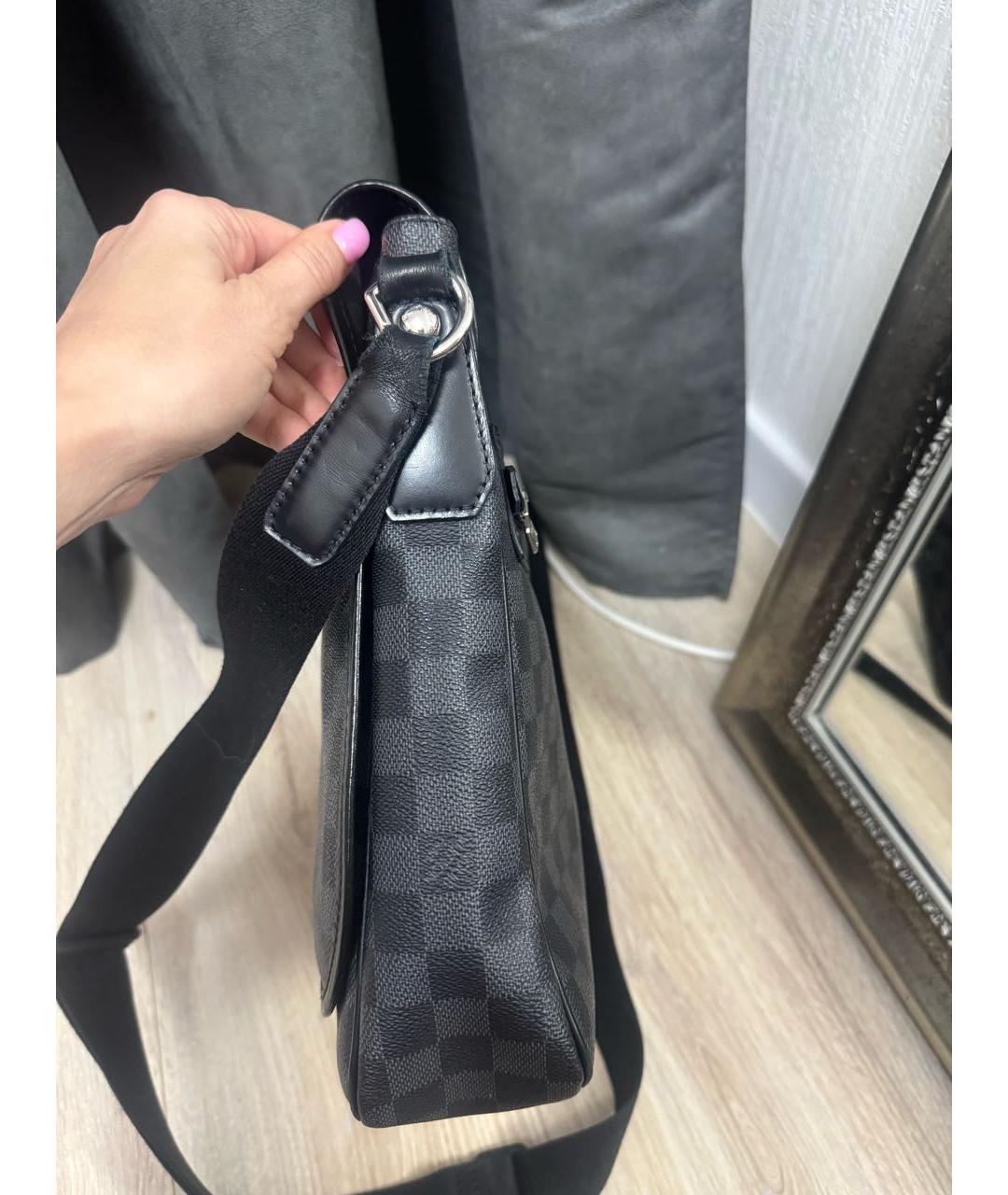 LOUIS VUITTON Серая сумка на плечо из канвы, фото 4