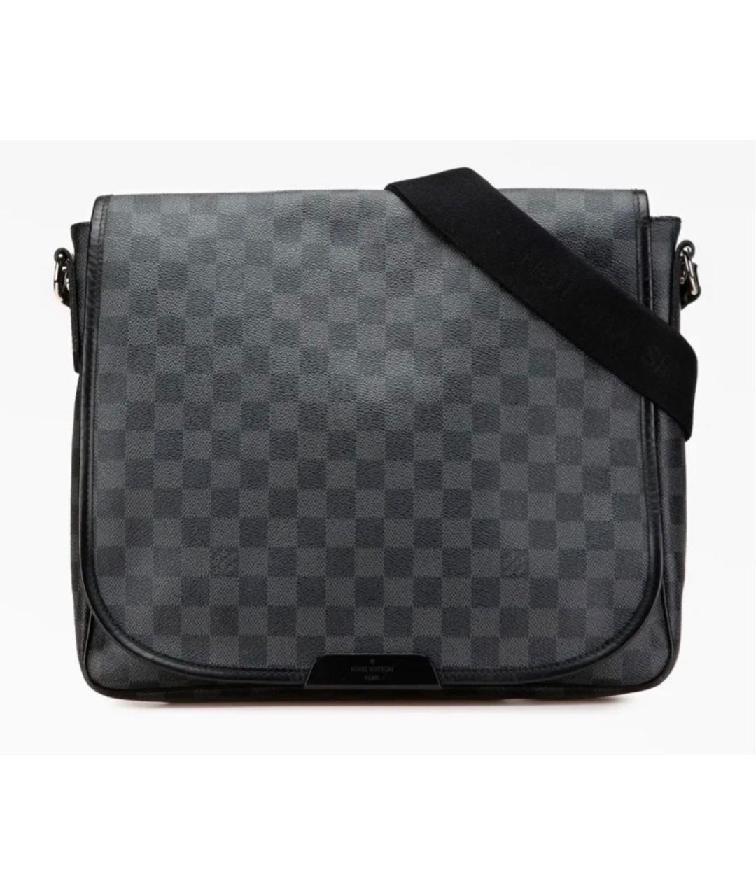LOUIS VUITTON Серая сумка на плечо из канвы, фото 9