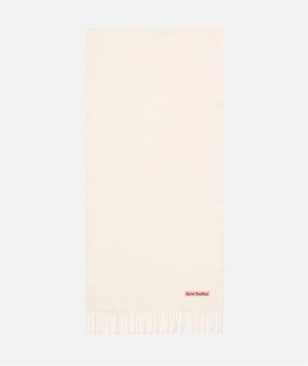 ACNE STUDIOS Бежевый шерстяной шарф, фото 5