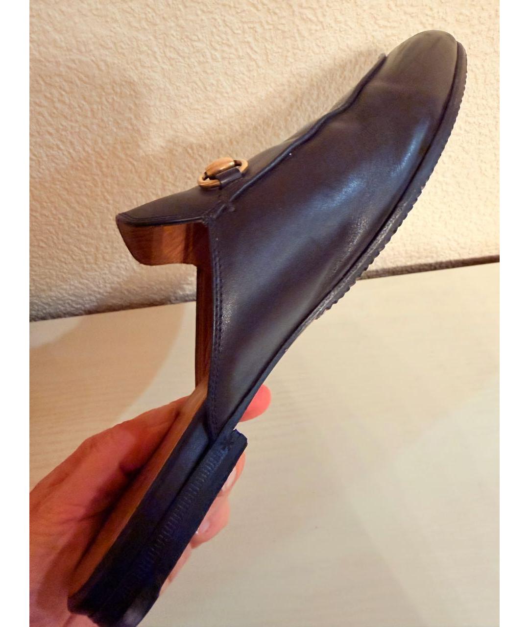GUCCI Черные кожаные мюли, фото 4
