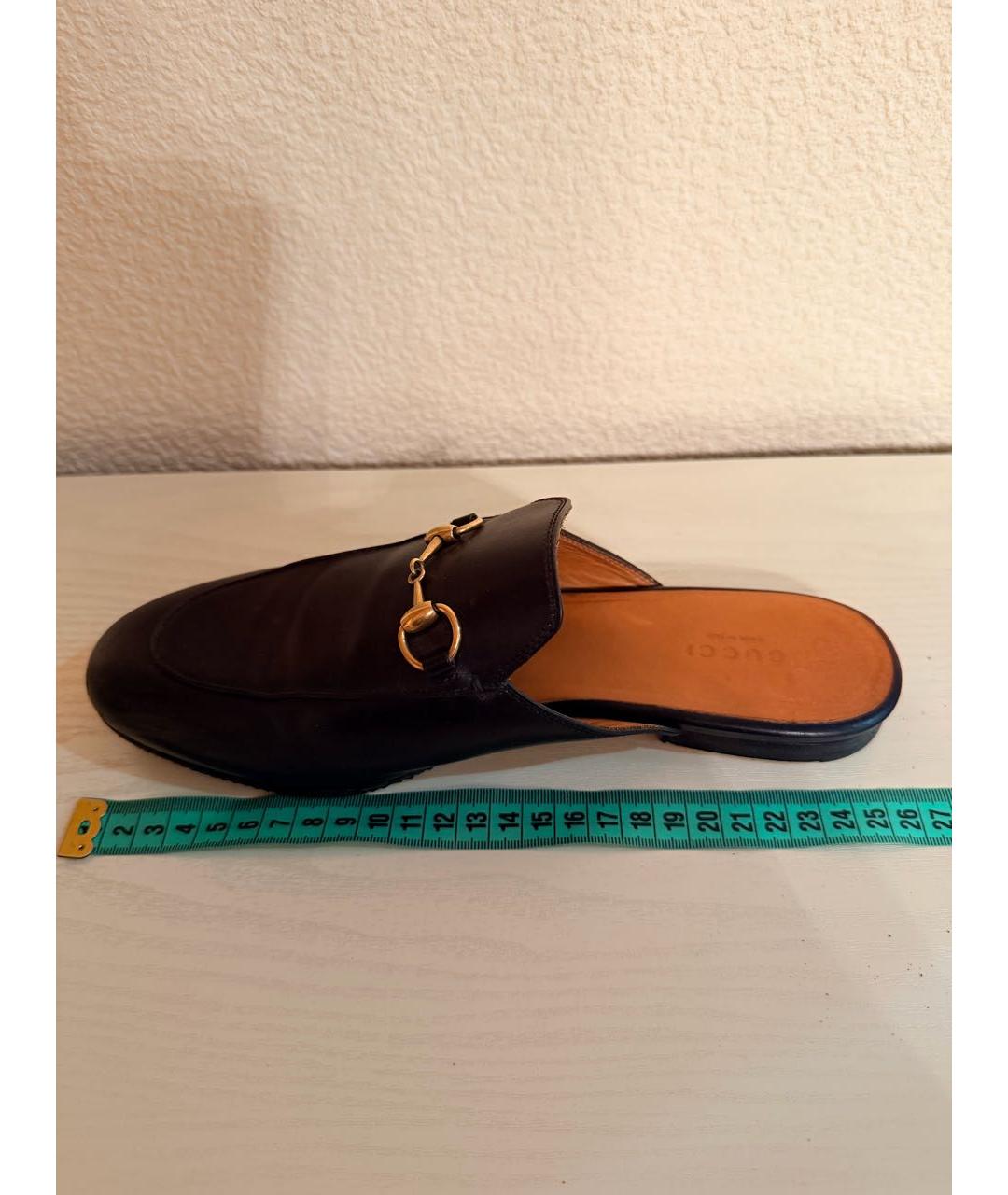 GUCCI Черные кожаные мюли, фото 6