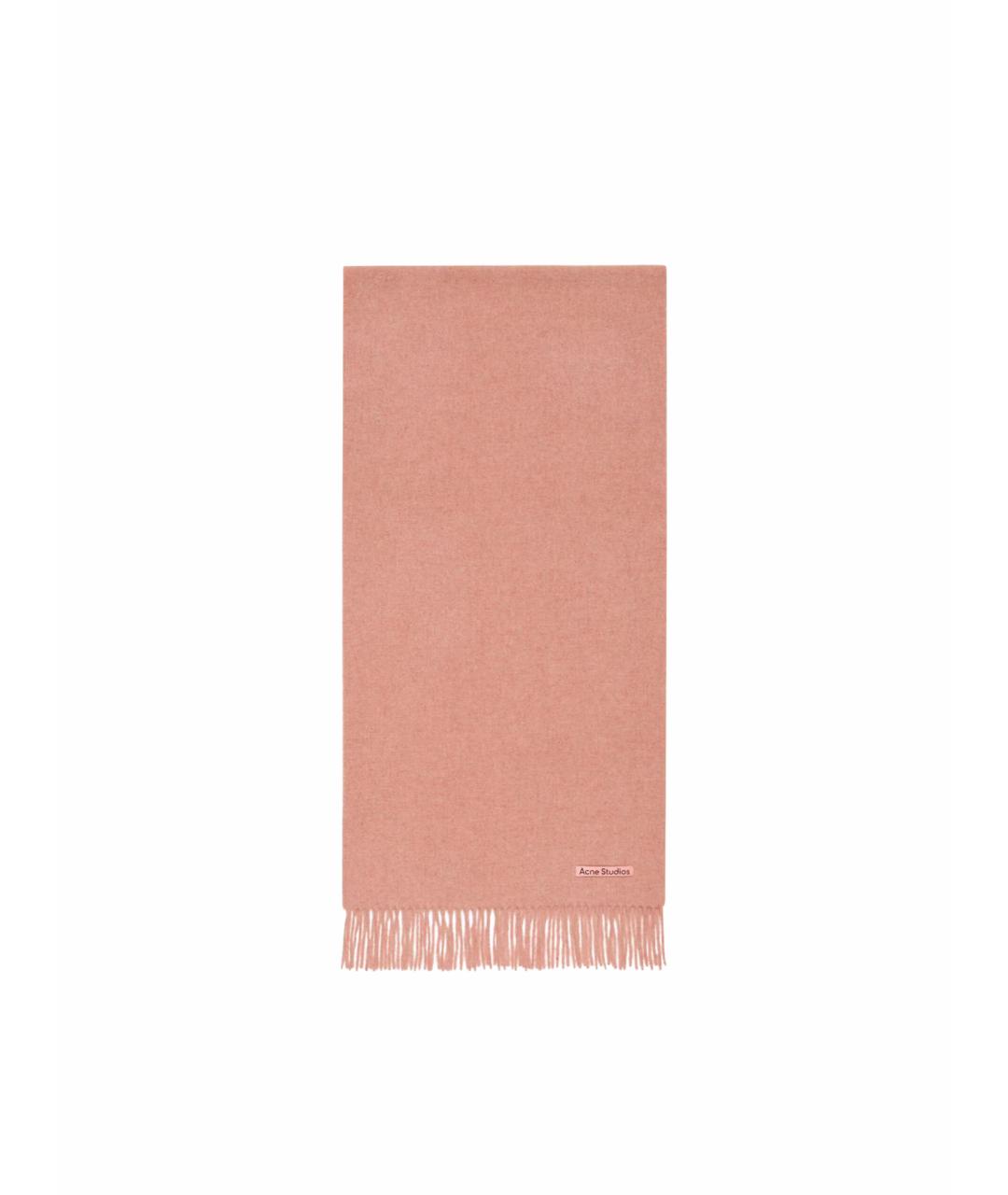 ACNE STUDIOS Коралловый шерстяной шарф, фото 1