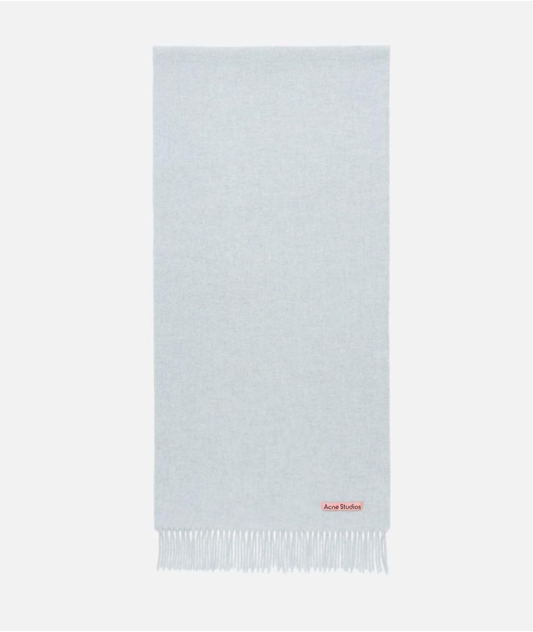 ACNE STUDIOS Голубой шерстяной шарф, фото 5