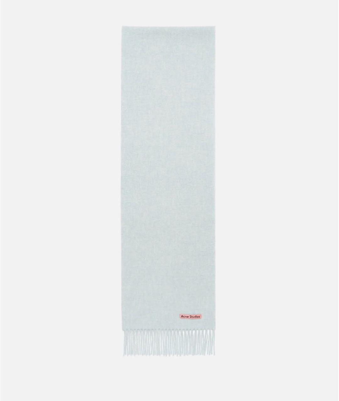 ACNE STUDIOS Голубой шерстяной шарф, фото 4