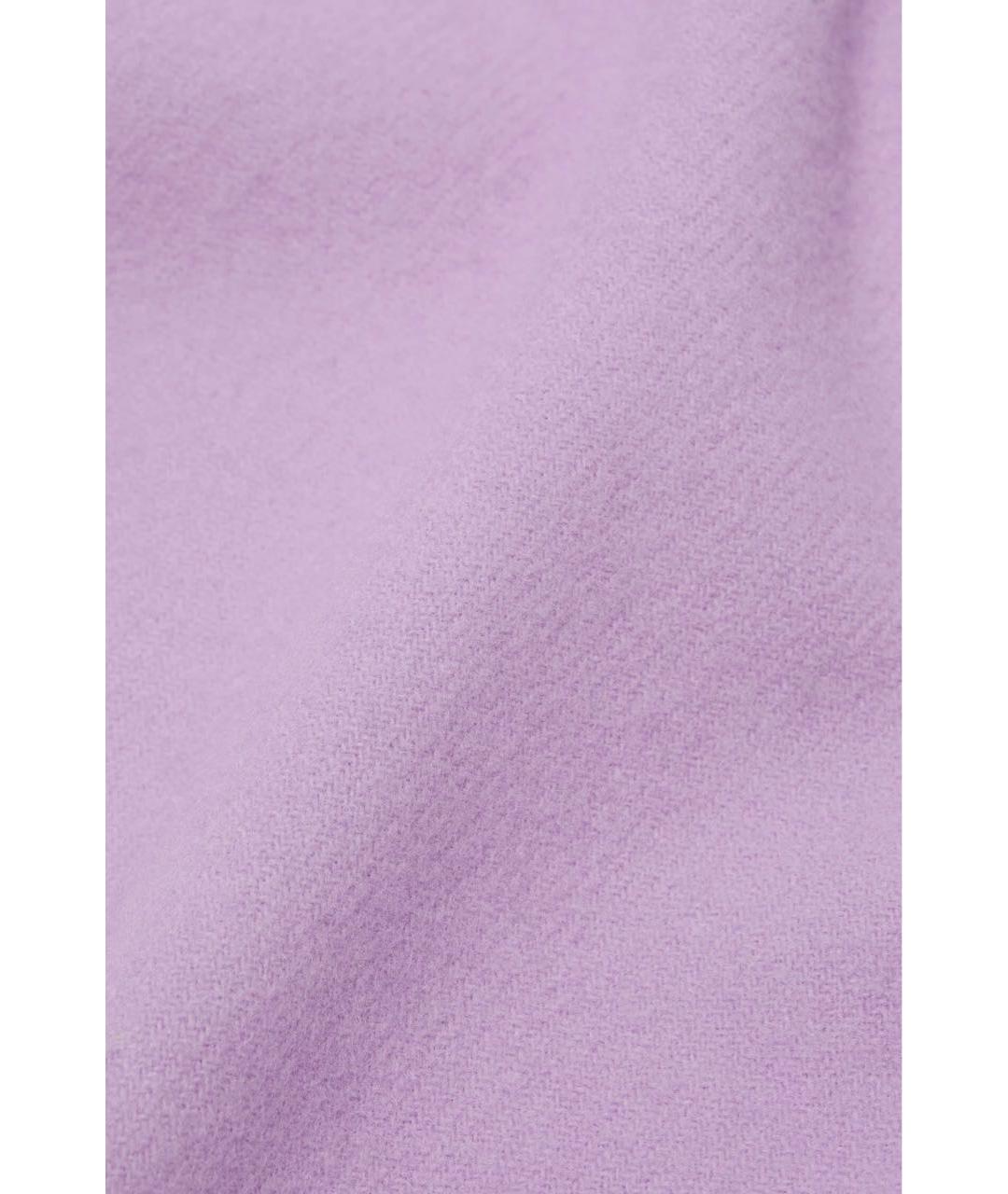 ACNE STUDIOS Фиолетовый шерстяной шарф, фото 4