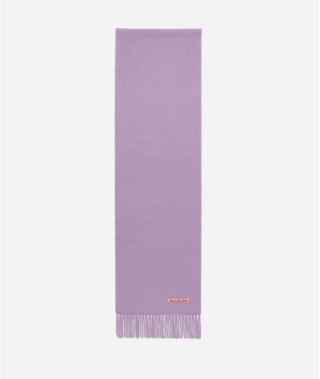 ACNE STUDIOS Фиолетовый шерстяной шарф, фото 5