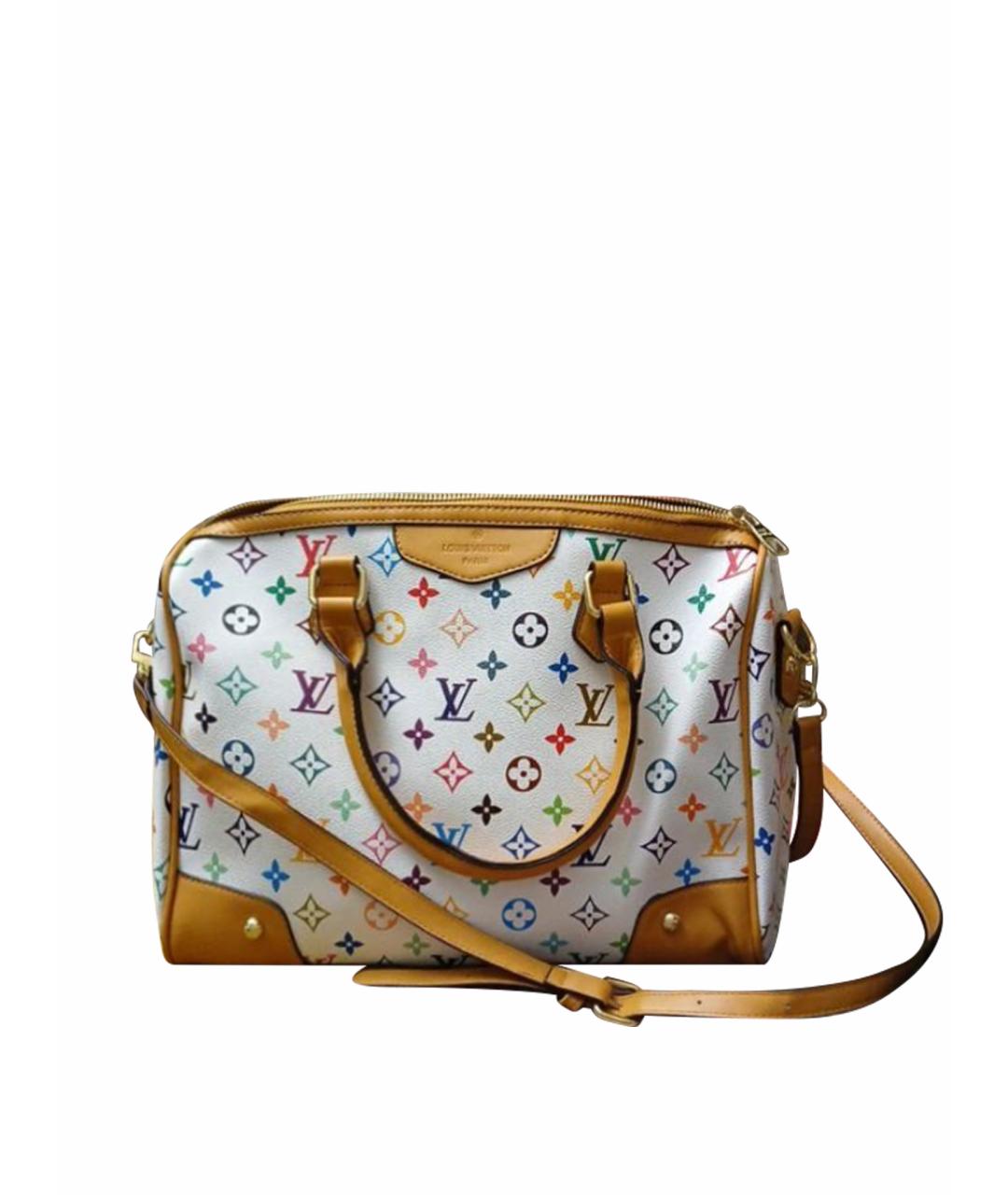 LOUIS VUITTON Белая дорожная/спортивная сумка из канвы, фото 1