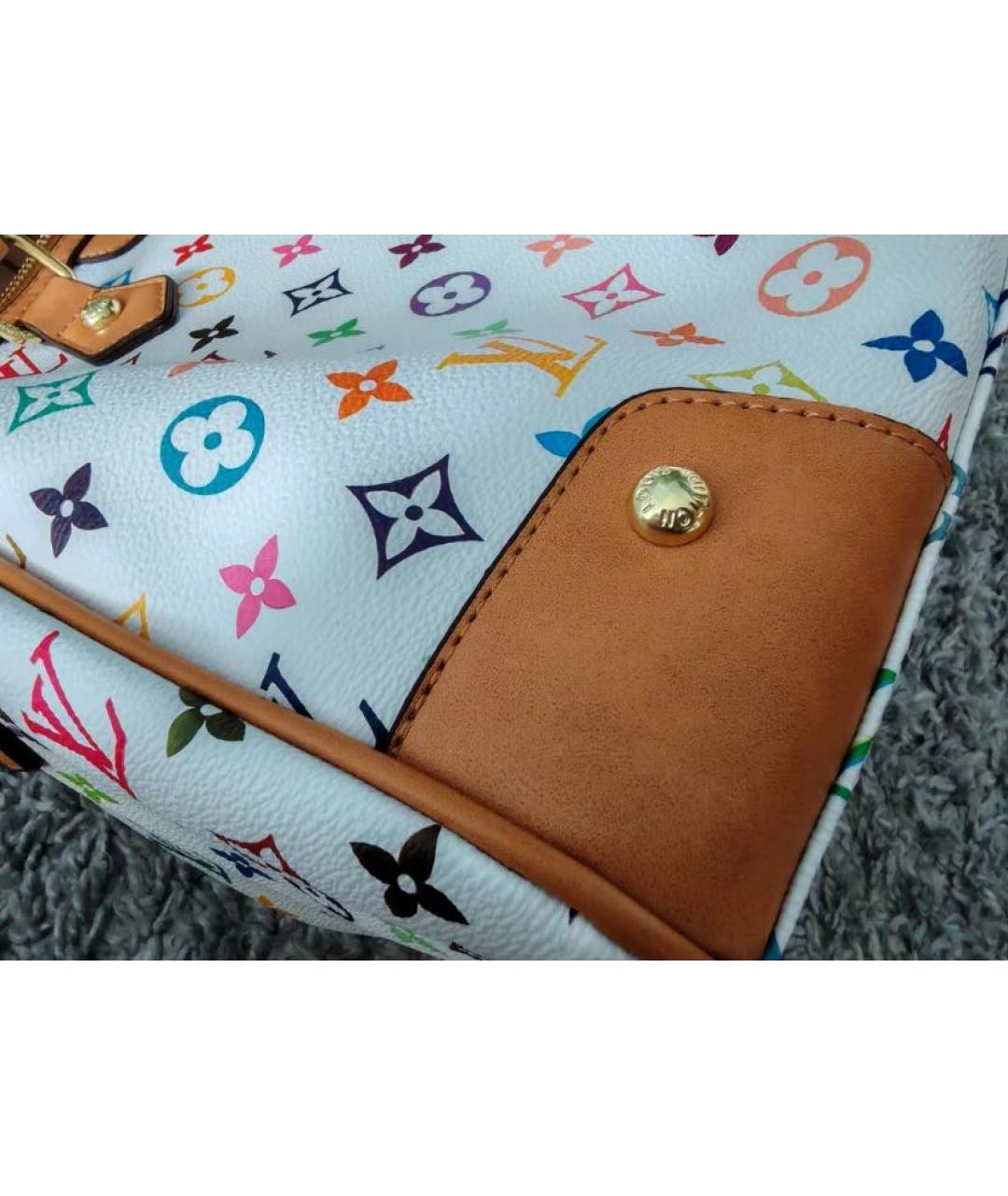 LOUIS VUITTON Белая дорожная/спортивная сумка из канвы, фото 6