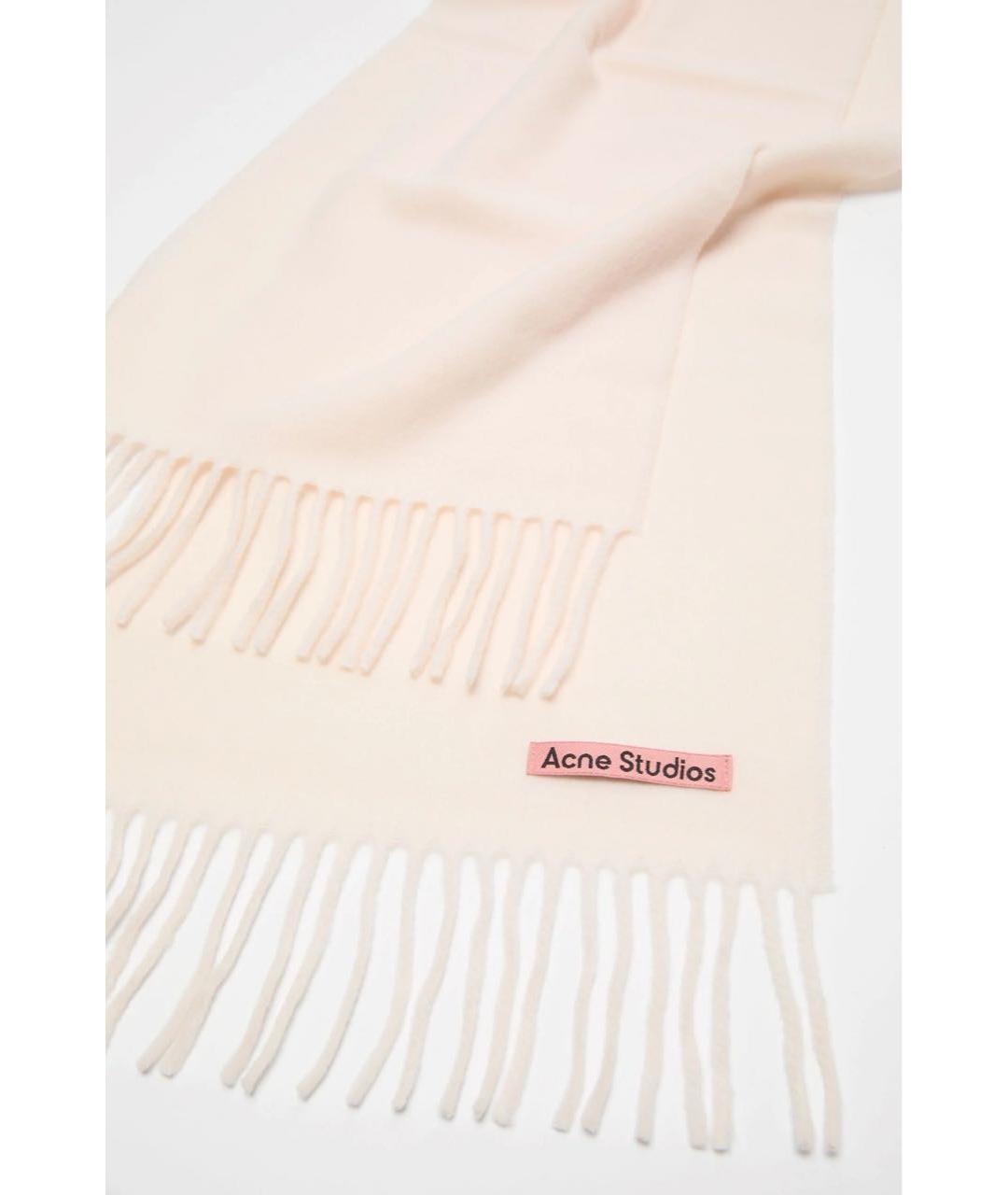 ACNE STUDIOS Бежевый шерстяной шарф, фото 2