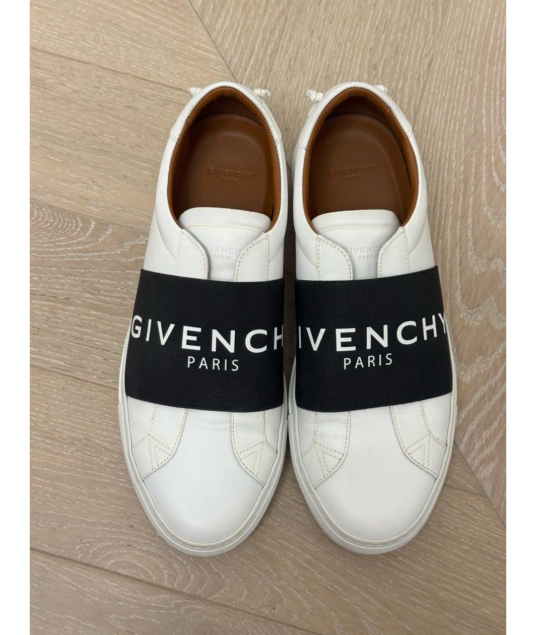 GIVENCHY Белые кожаные низкие кроссовки / кеды, фото 3