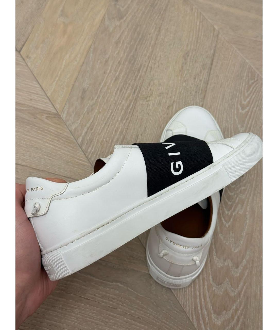 GIVENCHY Белые кожаные низкие кроссовки / кеды, фото 4