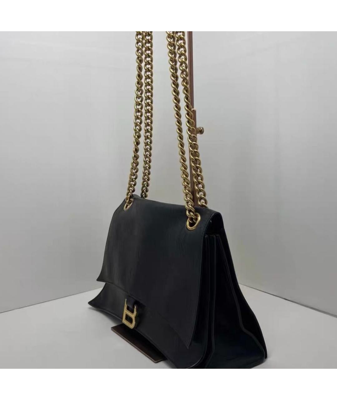 BALENCIAGA Черная кожаная сумка через плечо, фото 3