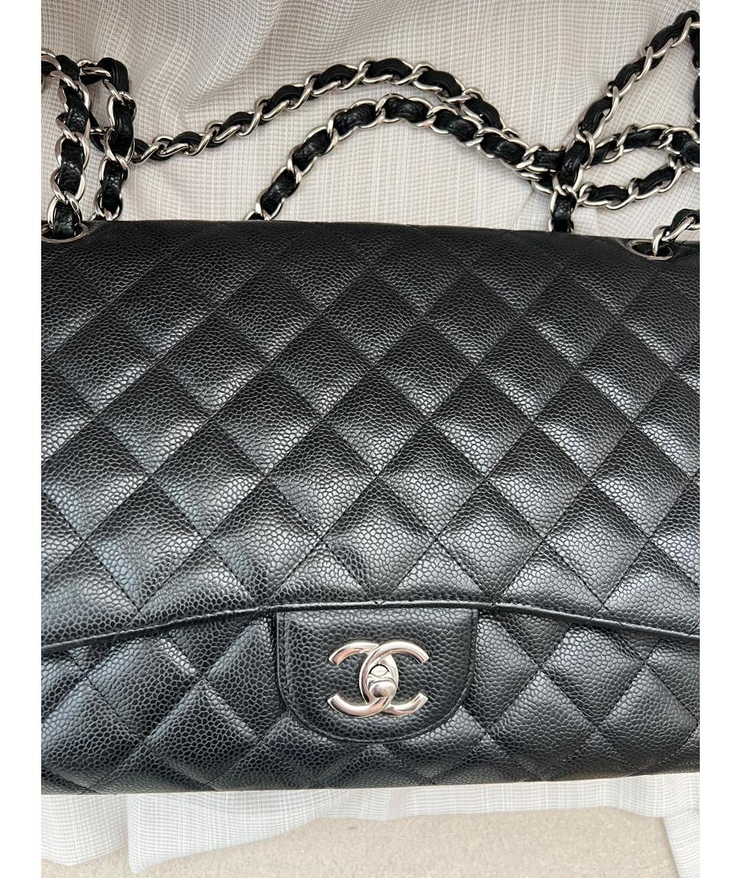 CHANEL Черная кожаная сумка через плечо, фото 8
