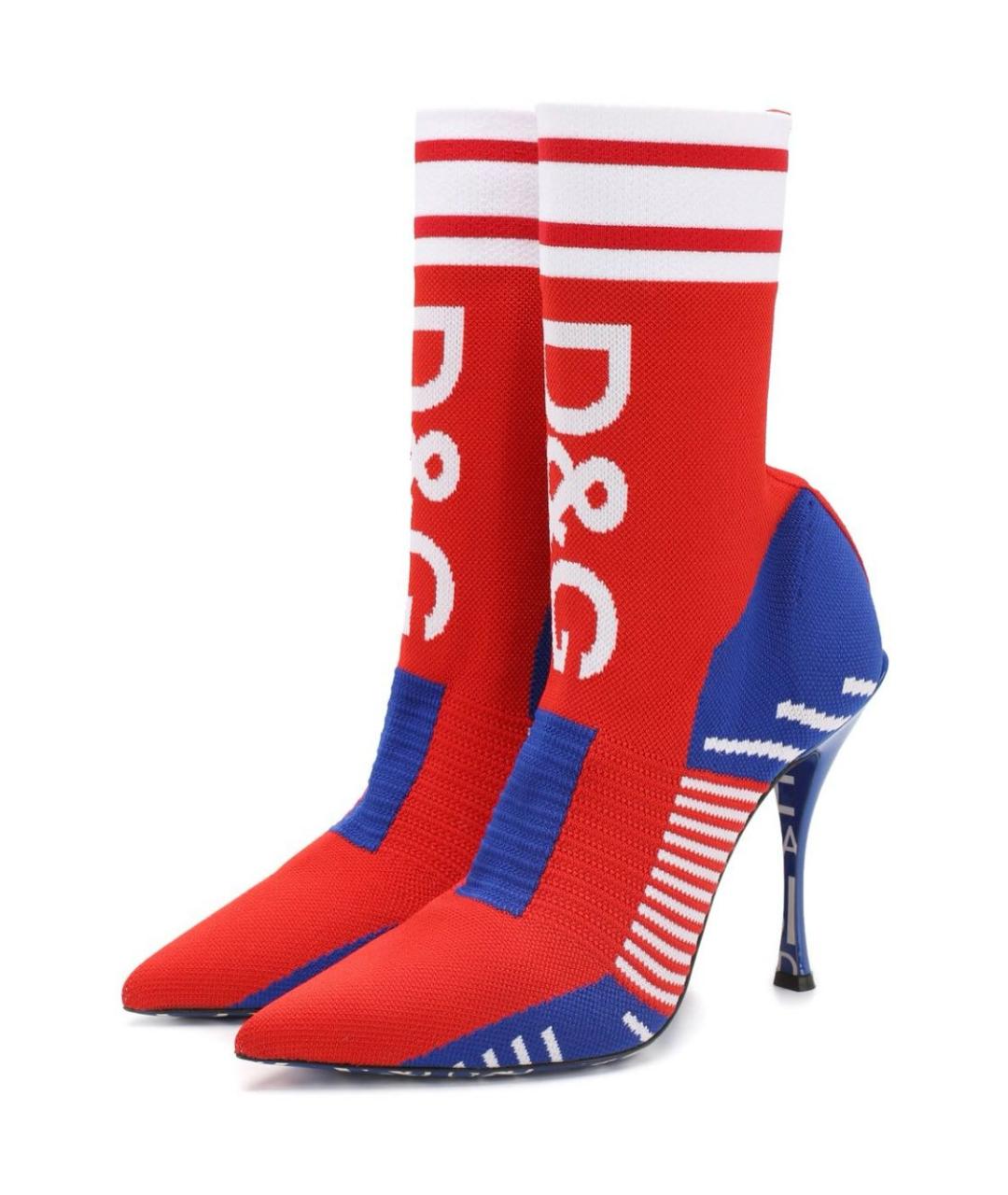 DOLCE&GABBANA Мульти текстильные ботильоны, фото 2
