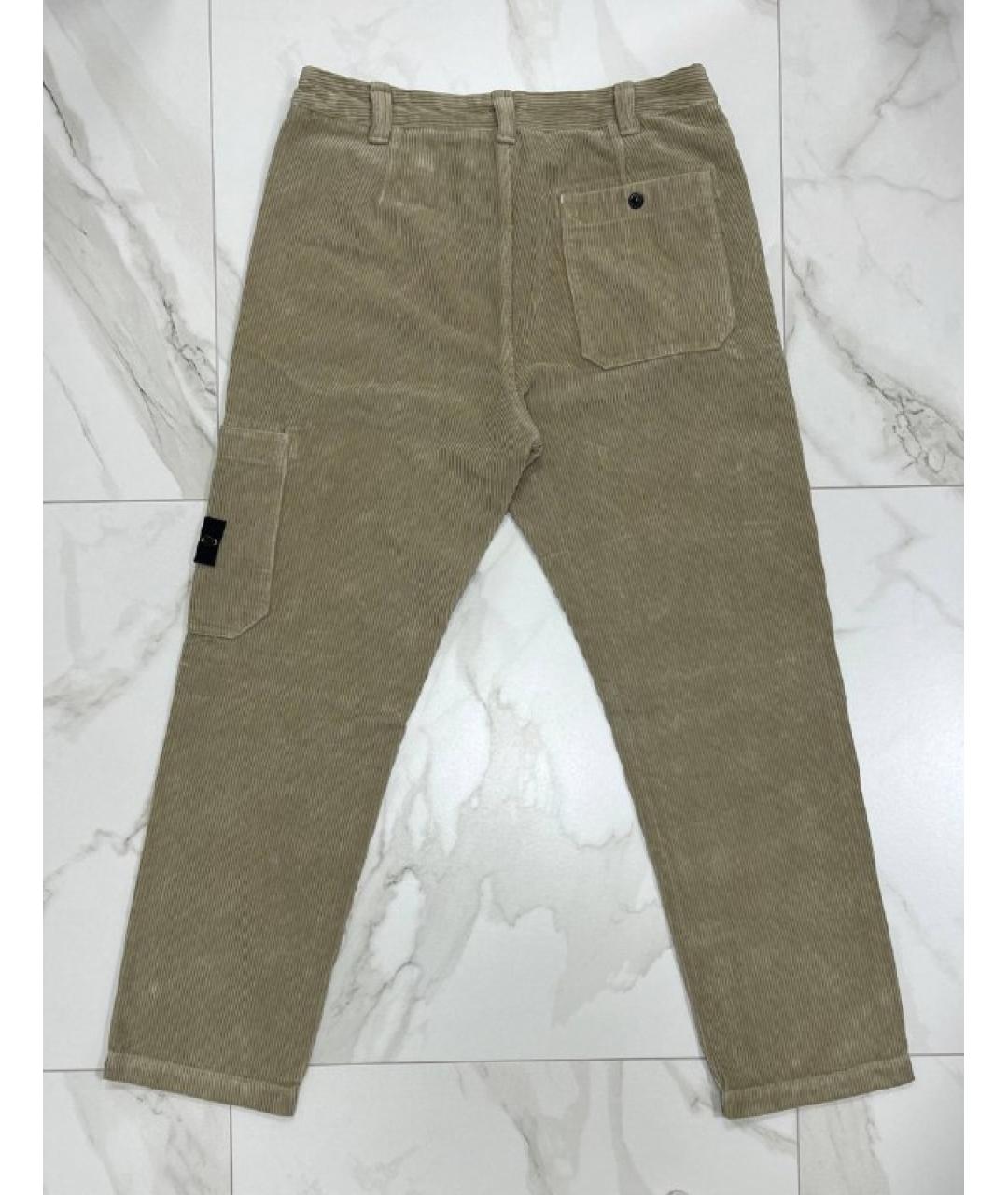 STONE ISLAND Бежевые повседневные брюки, фото 3