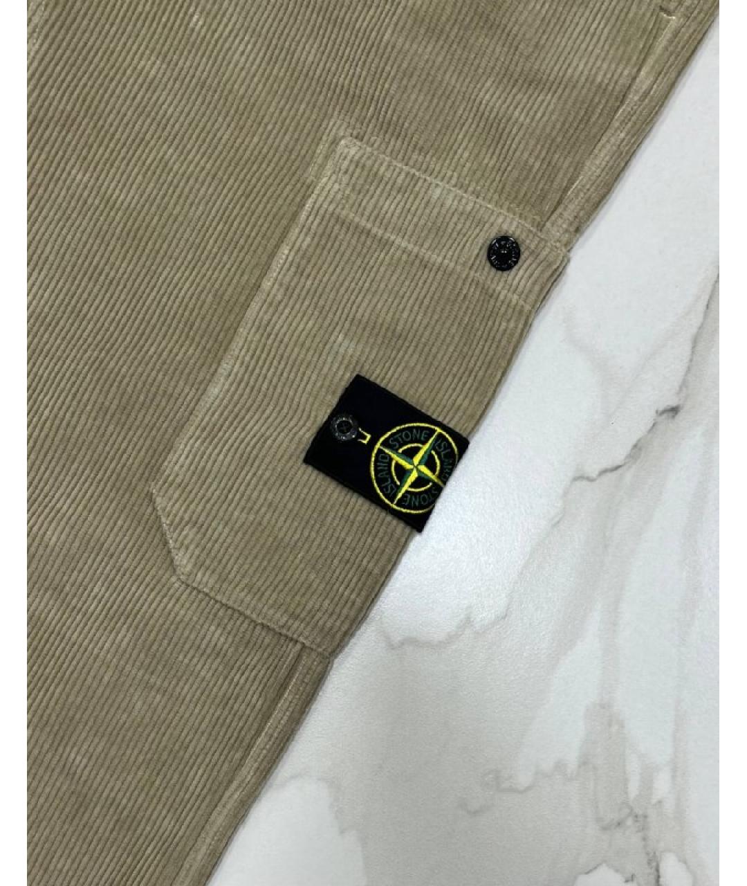 STONE ISLAND Бежевые повседневные брюки, фото 2