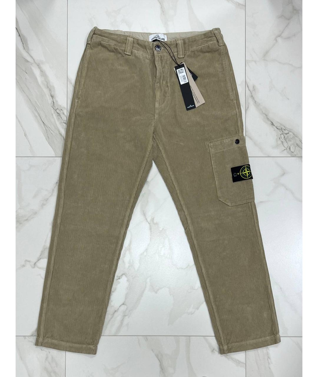 STONE ISLAND Бежевые повседневные брюки, фото 7
