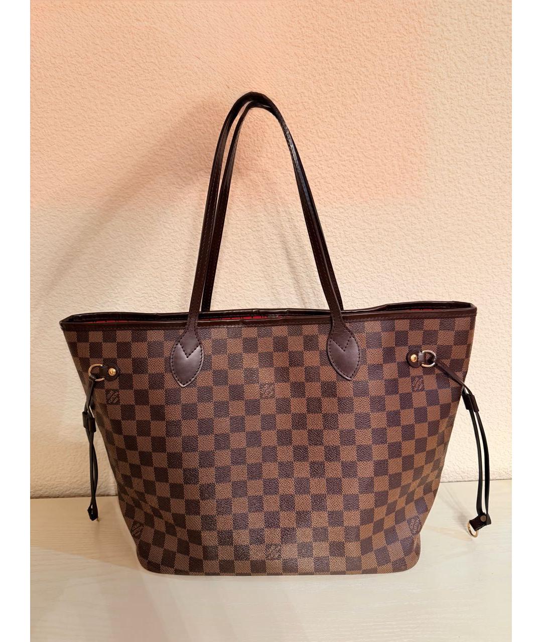 LOUIS VUITTON Коричневая сумка тоут из канвы, фото 9