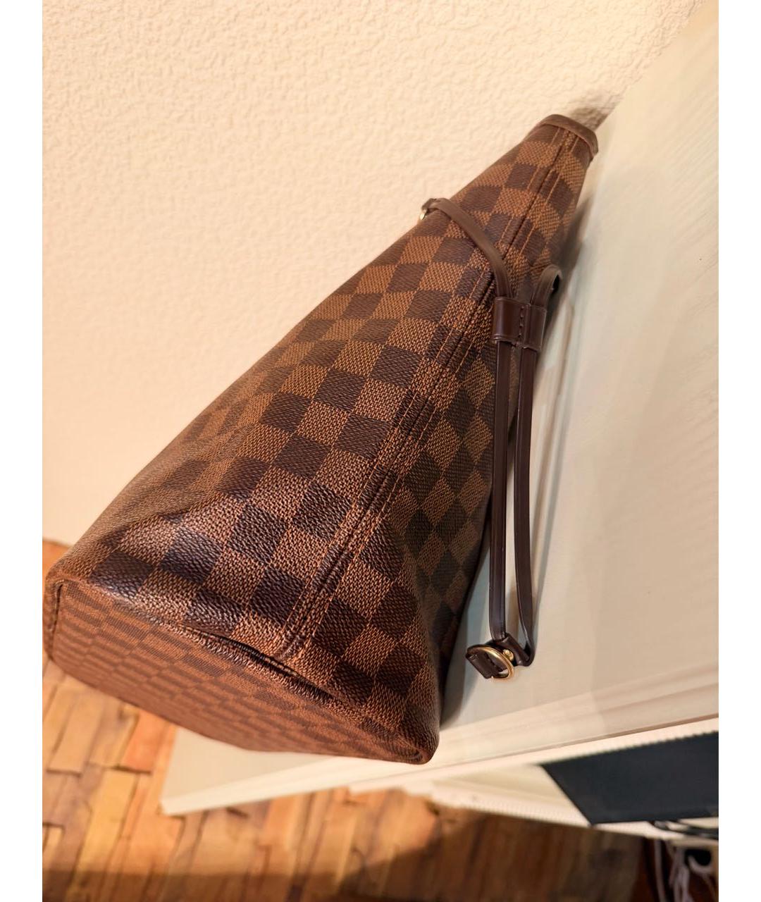 LOUIS VUITTON Коричневая сумка тоут из канвы, фото 4