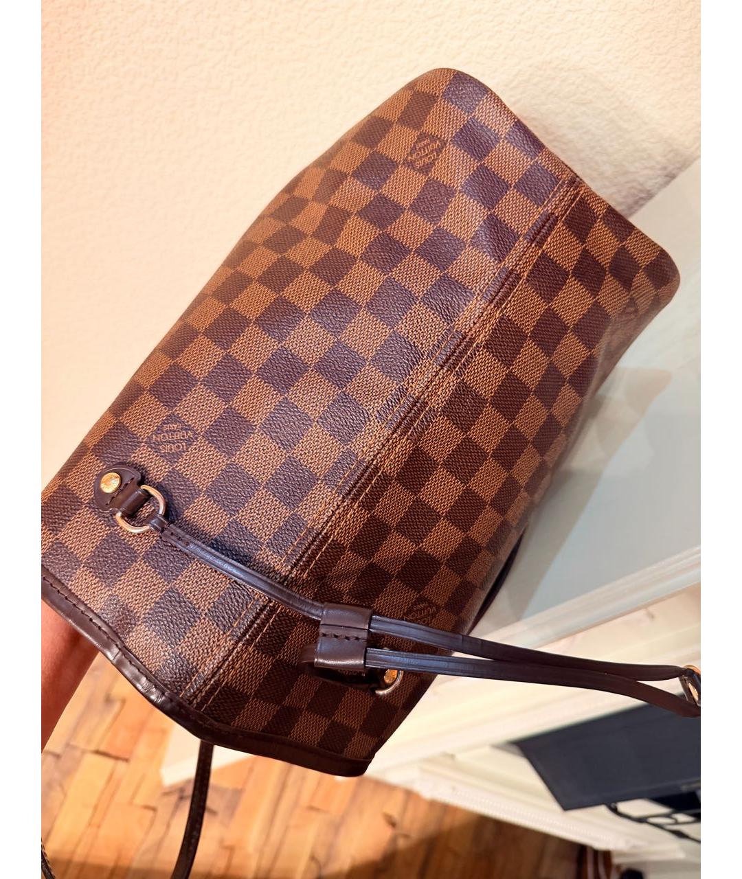 LOUIS VUITTON Коричневая сумка тоут из канвы, фото 5