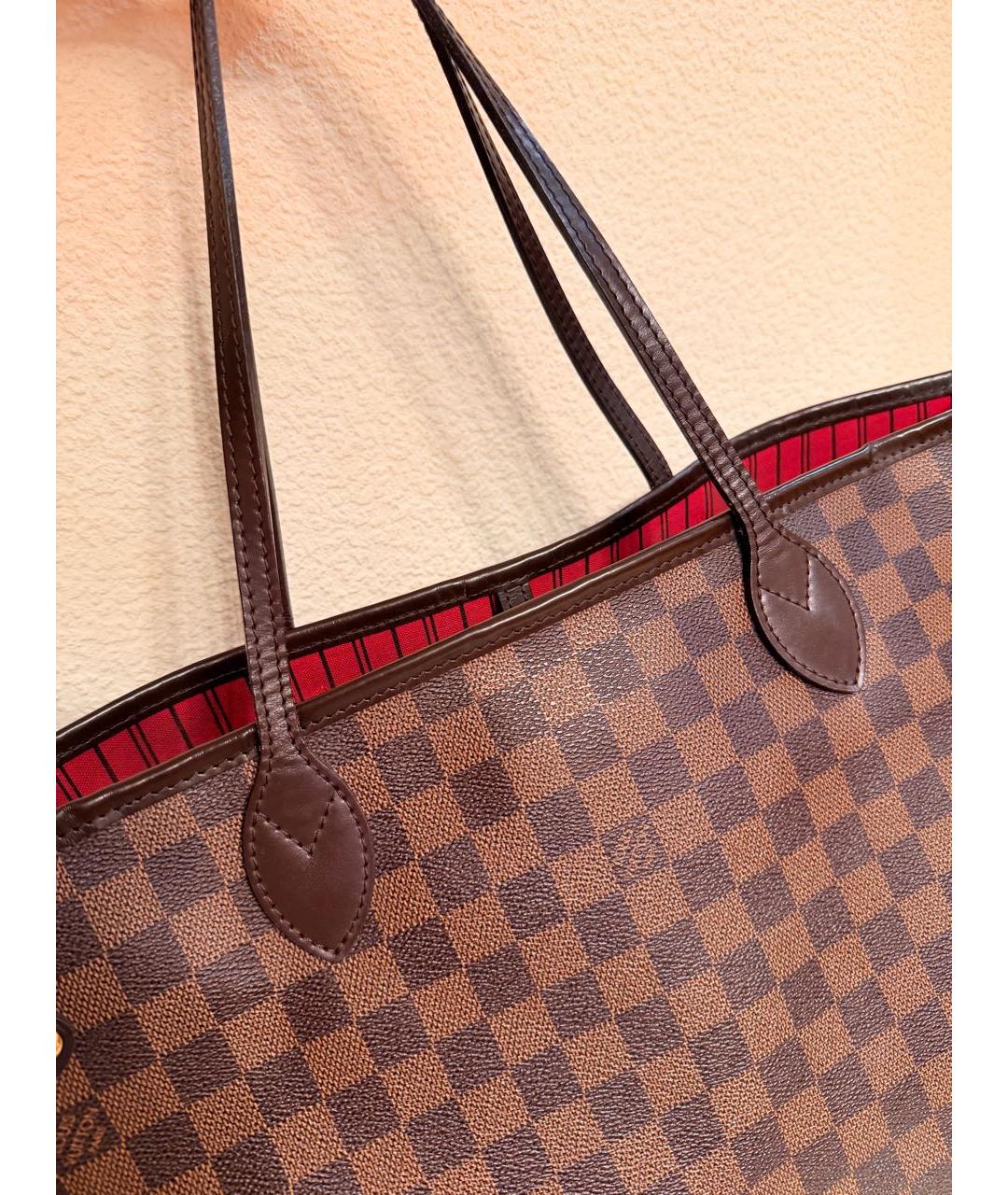 LOUIS VUITTON Коричневая сумка тоут из канвы, фото 2