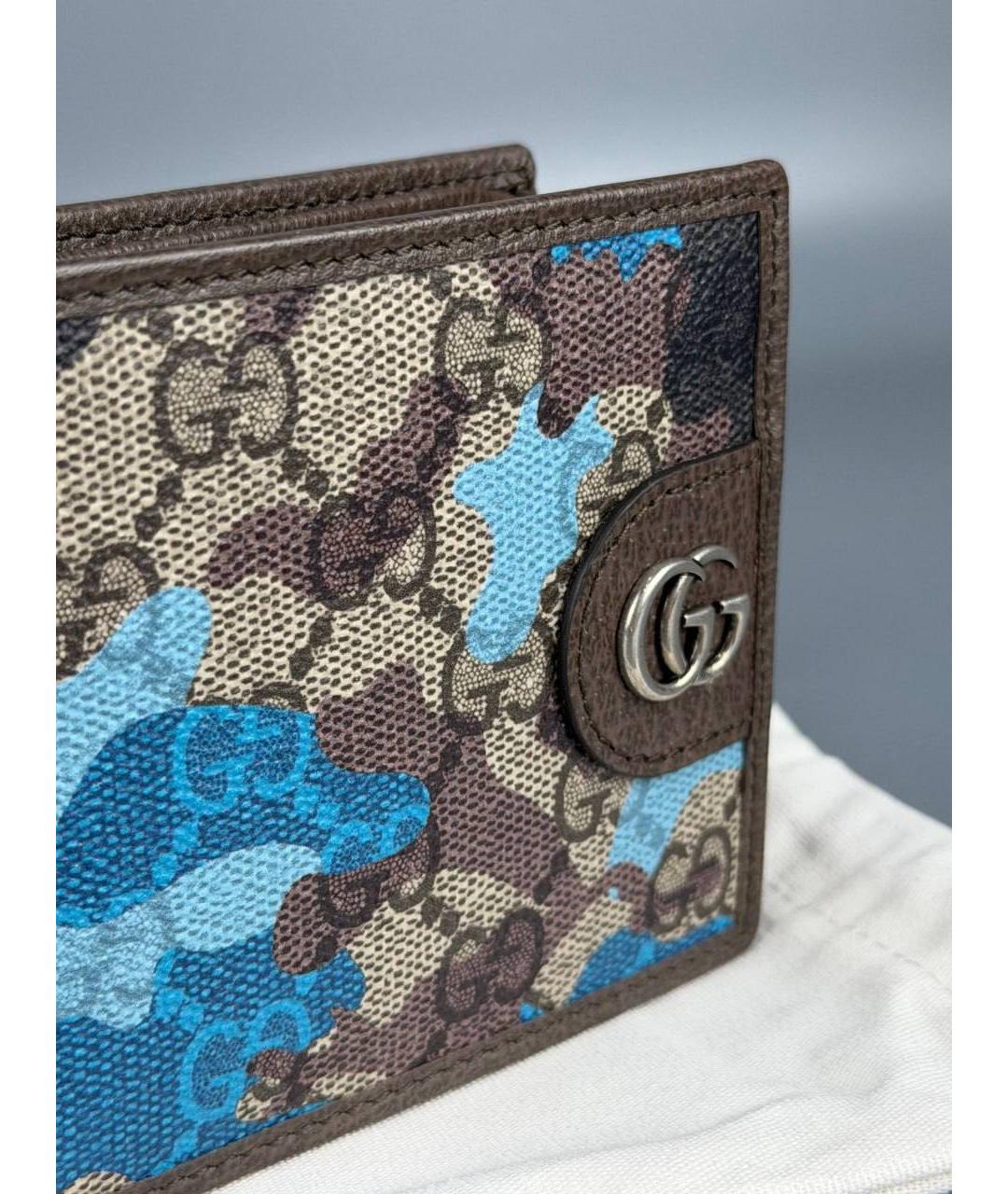 GUCCI Коричневый кожаный кошелек, фото 3