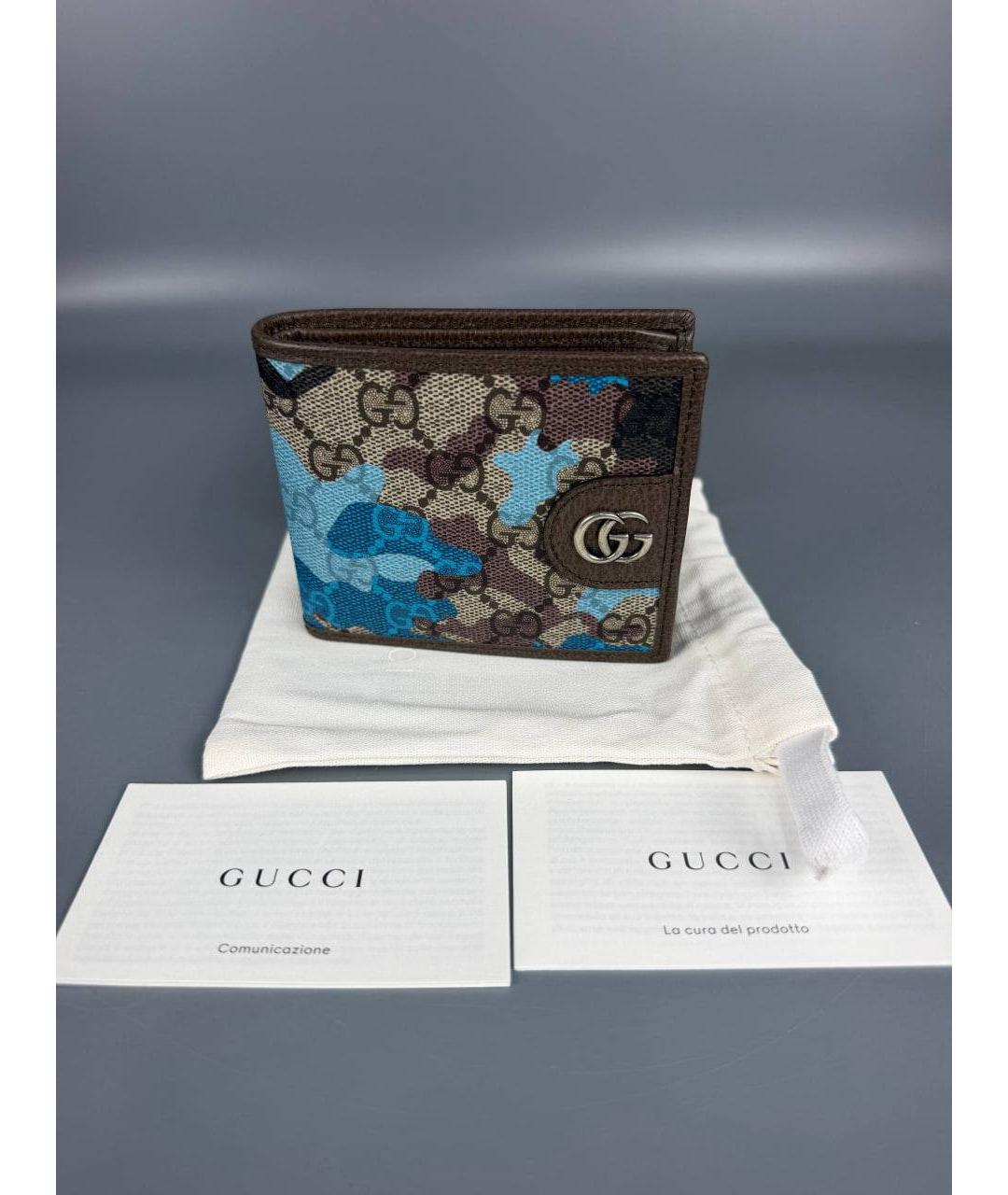 GUCCI Коричневый кожаный кошелек, фото 5