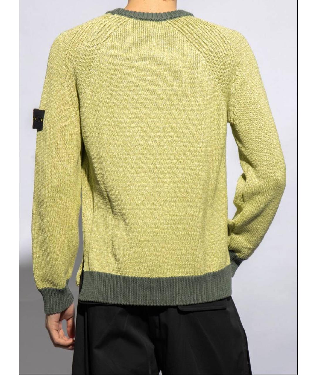 STONE ISLAND Зеленый хлопковый джемпер / свитер, фото 6