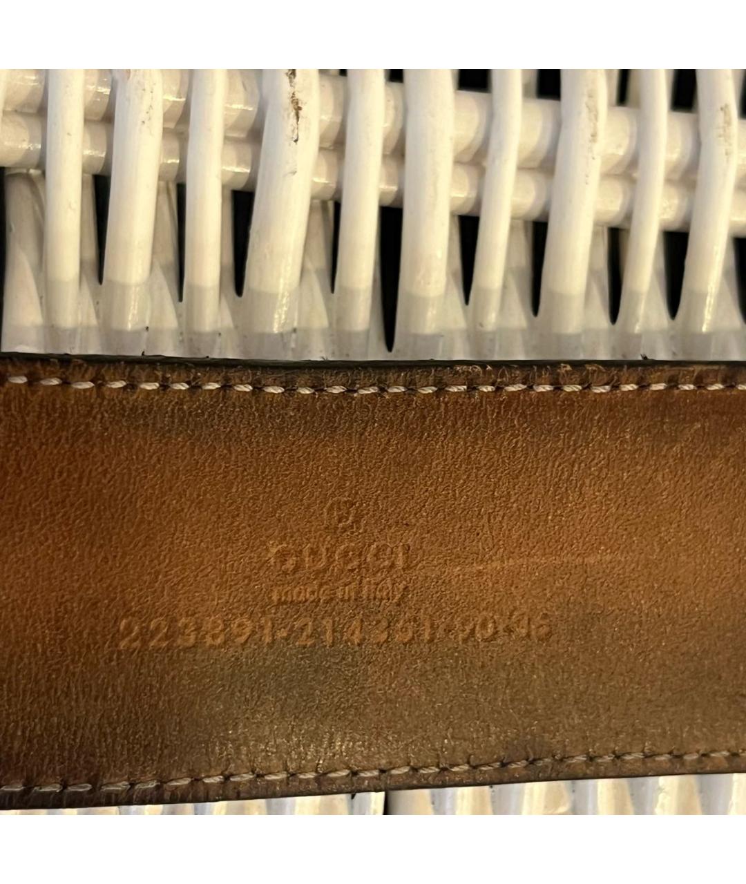 GUCCI Черный кожаный ремень, фото 5