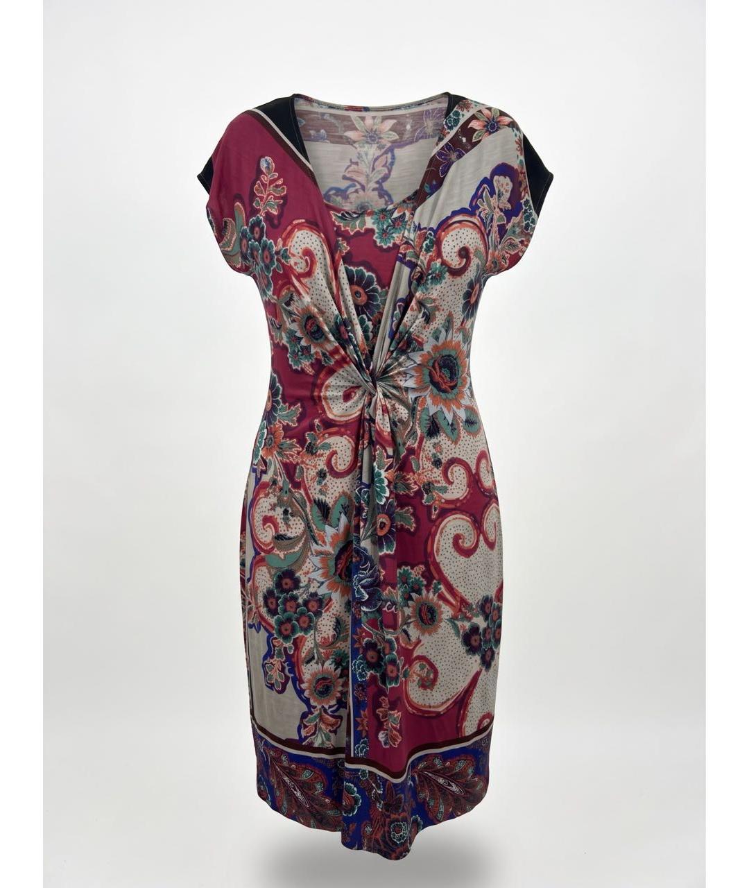 ETRO Мульти шерстяное повседневное платье, фото 6