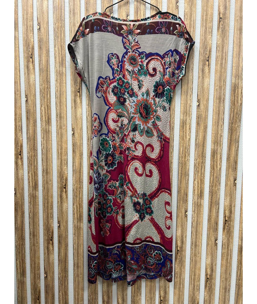 ETRO Мульти шерстяное повседневное платье, фото 2