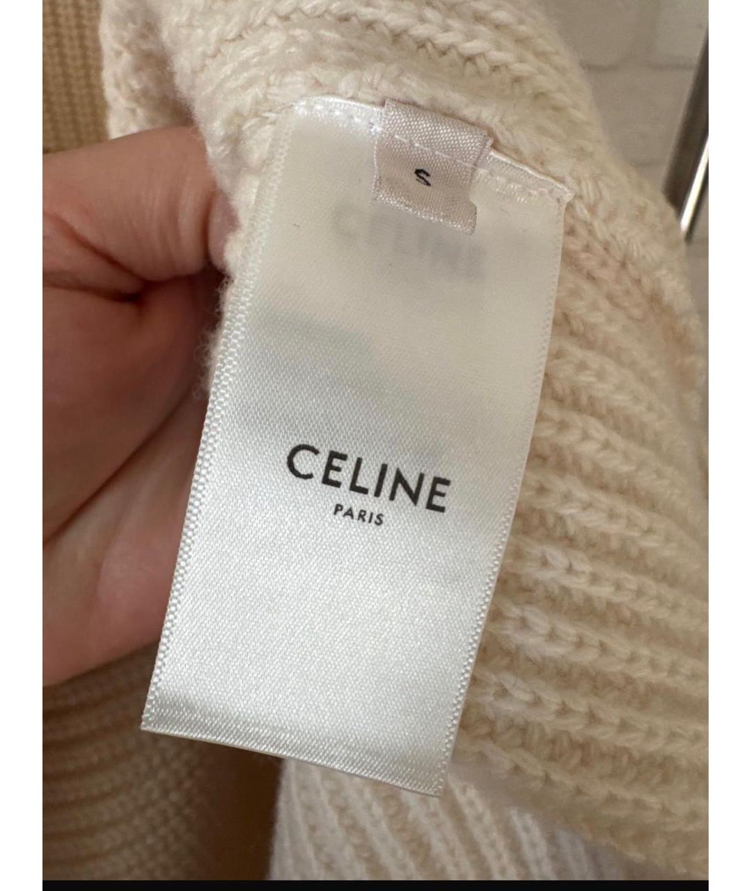 CELINE Белый шерстяной джемпер / свитер, фото 6