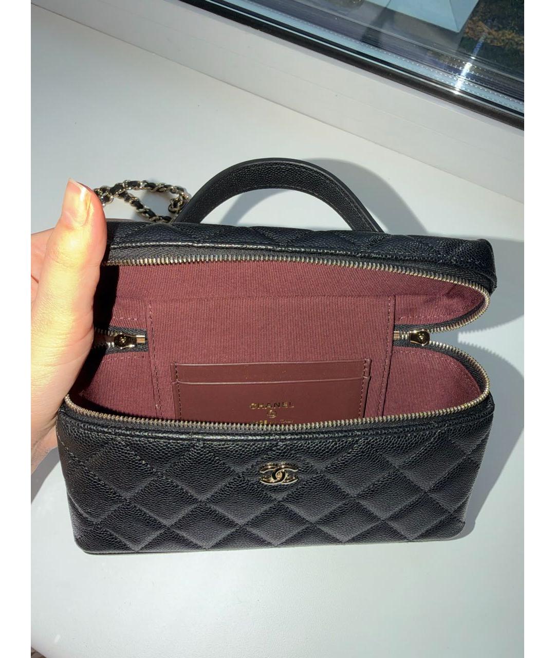 CHANEL Черная кожаная сумка через плечо, фото 4