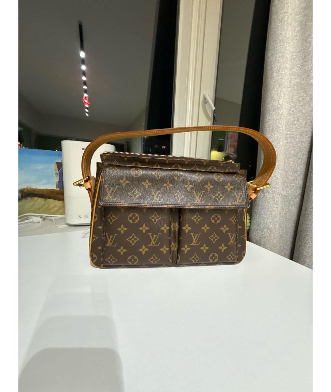 LOUIS VUITTON Коричневая сумка через плечо из канвы, фото 9