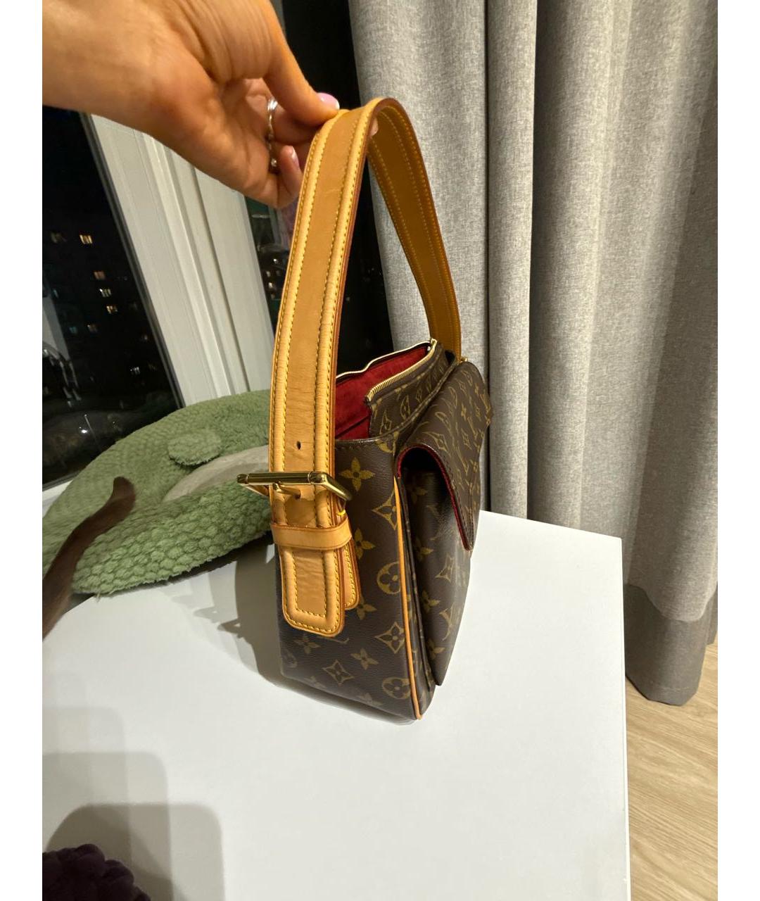 LOUIS VUITTON Коричневая сумка через плечо из канвы, фото 7