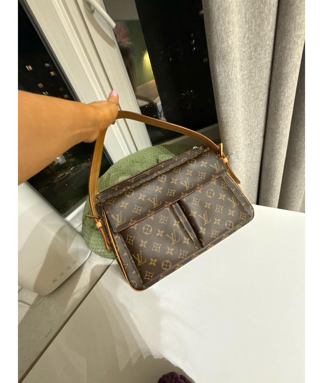 LOUIS VUITTON Коричневая сумка через плечо из канвы, фото 6