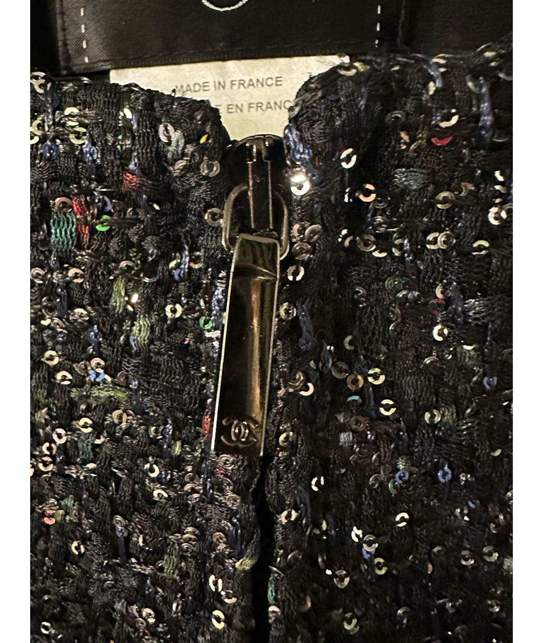 CHANEL Черное полиэстеровое коктейльное платье, фото 3