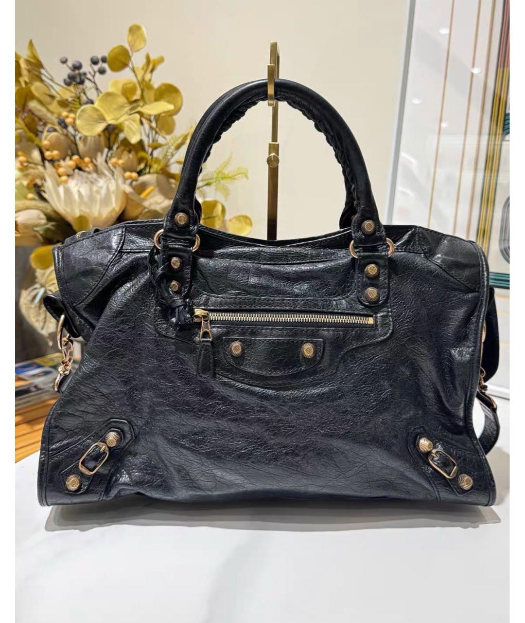 BALENCIAGA Кожаная сумка с короткими ручками, фото 3