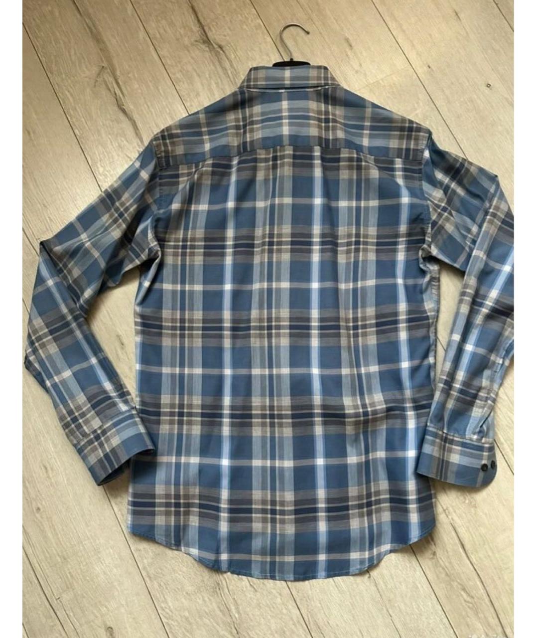 BURBERRY Голубая хлопковая кэжуал рубашка, фото 2